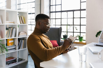 Young man working in the office