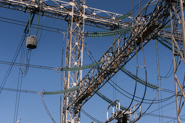 power station close-up - brand new equipment