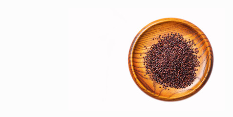 Obraz na płótnie Canvas Raw black quinoa seeds - Chenopodium quinoa
