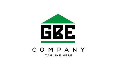 GBE three letter house for real estate logo design