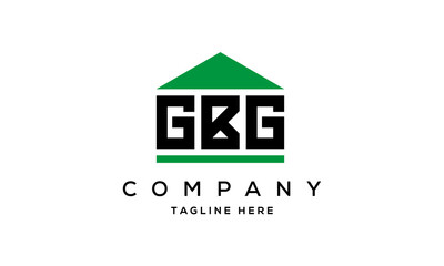 Fototapeta premium GBG three letter house for real estate logo design