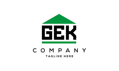 Fototapeta premium GEK three letter house for real estate logo design