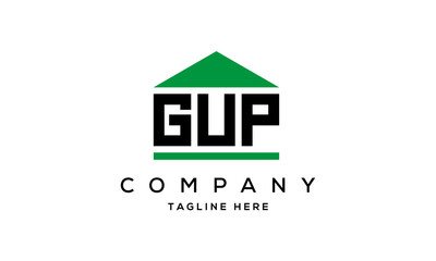 Fototapeta premium GUP three letter house for real estate logo design