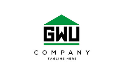 GWU three letter house for real estate logo design