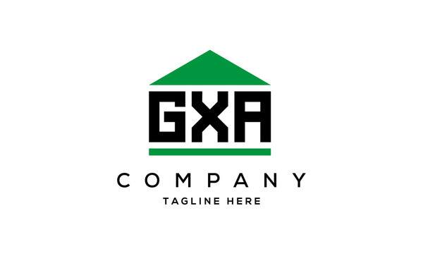 GXA three letter house for real estate logo design