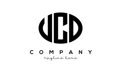 UCD three Letters creative circle logo design