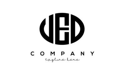 UED three Letters creative circle logo design