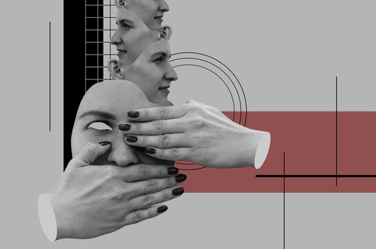 Woman Covering Her Eyes And Mouth With Her Hands