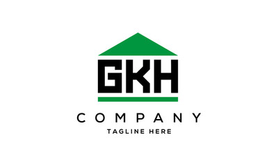 Obraz premium GKH three letter house for real estate logo design