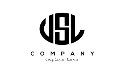 USL three Letters creative circle logo design