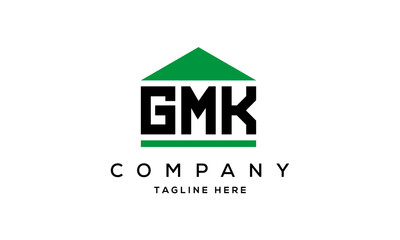 GMK three letter house for real estate logo design