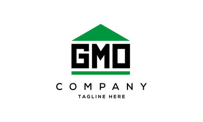 GMO three letter house for real estate logo design