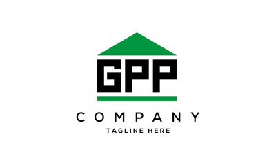 Fototapeta premium GPP three letter house for real estate logo design