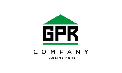 GPR three letter house for real estate logo design