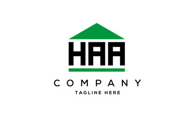 Fototapeta premium HAA three letter house for real estate logo design
