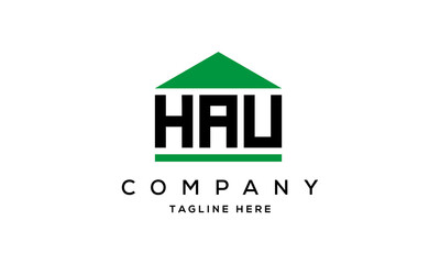 Fototapeta premium HAU three letter house for real estate logo design