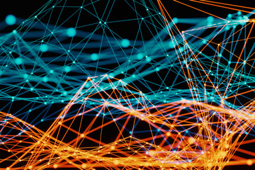 Geometric background of connected lines and points