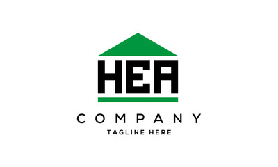Fototapeta premium HEA three letter house for real estate logo design