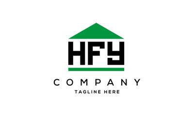 Fototapeta premium HFY three letter house for real estate logo design