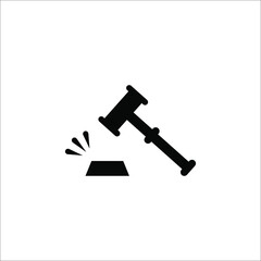 Judge gavel Icon Vector. Simple flat symbol. vector illustration on white background. eps 10
