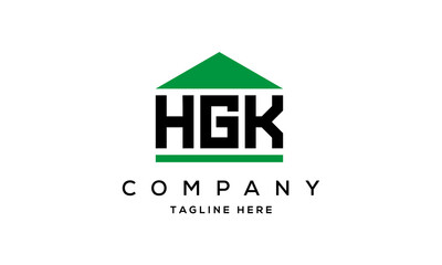 Fototapeta premium HGK three letter house for real estate logo design