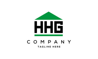 HHG three letter house for real estate logo design