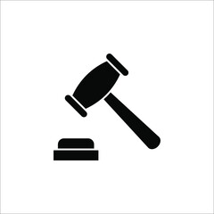 Judge gavel Icon Vector. Simple flat symbol. vector illustration on white background. eps 10