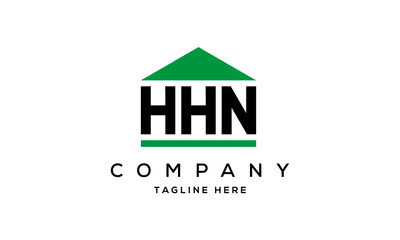 HHN three letter house for real estate logo design