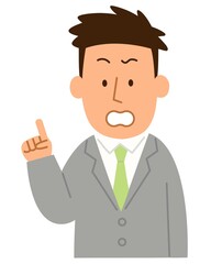 怒っている2・男性1