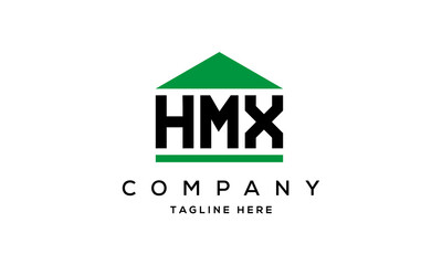 HMX three letter house for real estate logo design