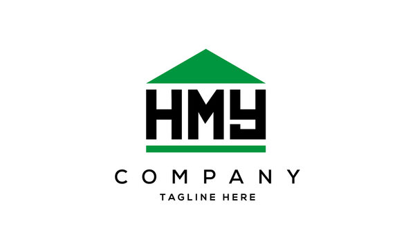 HMY three letter house for real estate logo design