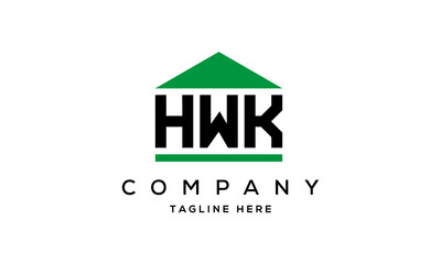Fototapeta premium HWK three letter house for real estate logo design