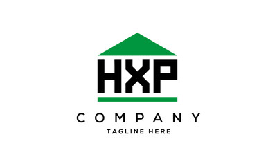 HXP three letter house for real estate logo design