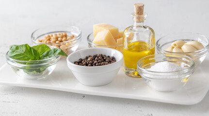 Ingredients for pesto