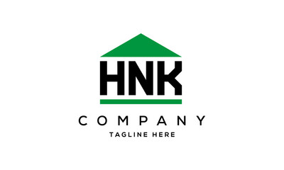 Fototapeta premium HNK three letter house for real estate logo design