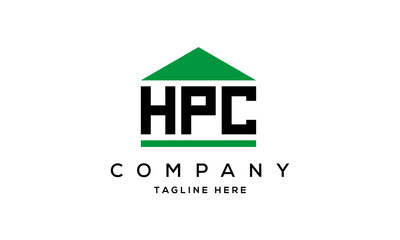 HPC three letter house for real estate logo design