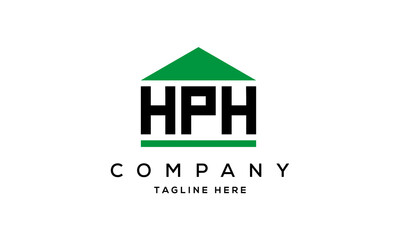 HPH three letter house for real estate logo design