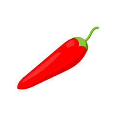 Red pepper icon isolated on white background