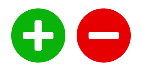 Fototapeta premium Plus and minus buttons