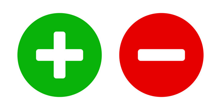 Plus and minus buttons