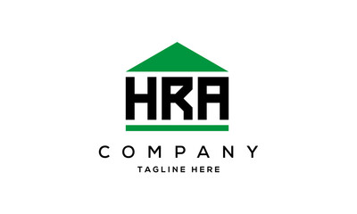 HRA three letter house for real estate logo design