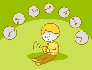 スマホに依存する男性