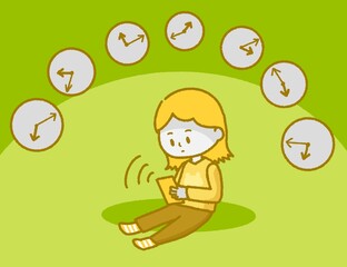 スマホに依存する女性