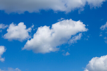 Obraz na płótnie Canvas Bright blue sky with clouds.