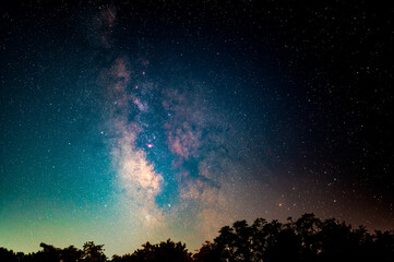 Fototapeta na wymiar Milky Way in end of Summer
