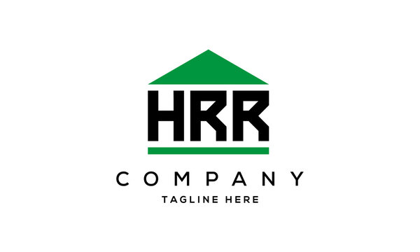 HRR three letter house for real estate logo design