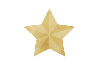 Obraz premium ゴールドの立体的な星のオーナメント 