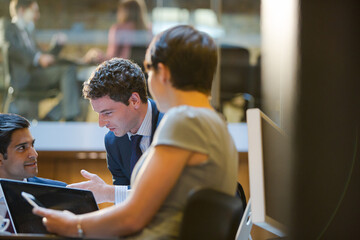 Business people working in office