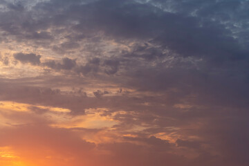 Naklejka na ściany i meble Beautiful sky at sunset natural background