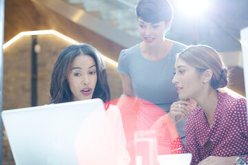 Businesswomen working at computer in office